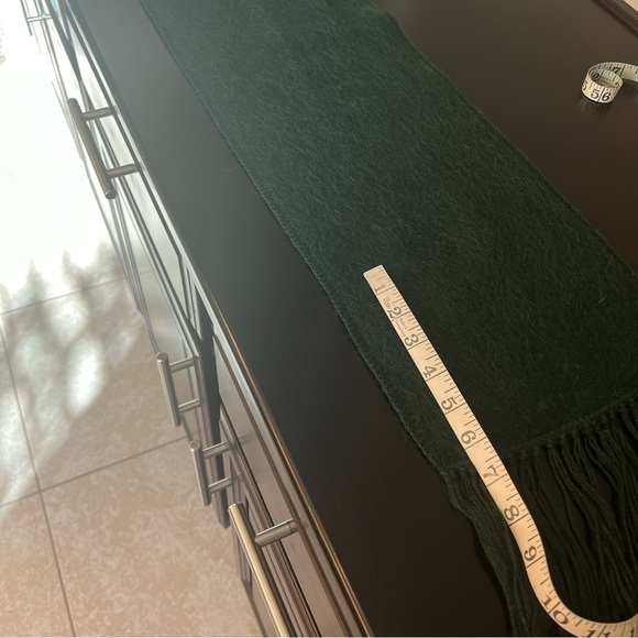 Camargo Alpaca Scarf with Alpaca Stitched Logo, dark green, unisex, 66.5”x 9” - Picture 9 of 13